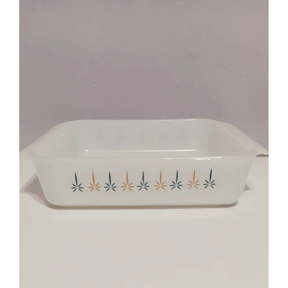 Fire King Anchor Hocking White Square Casserole 8
